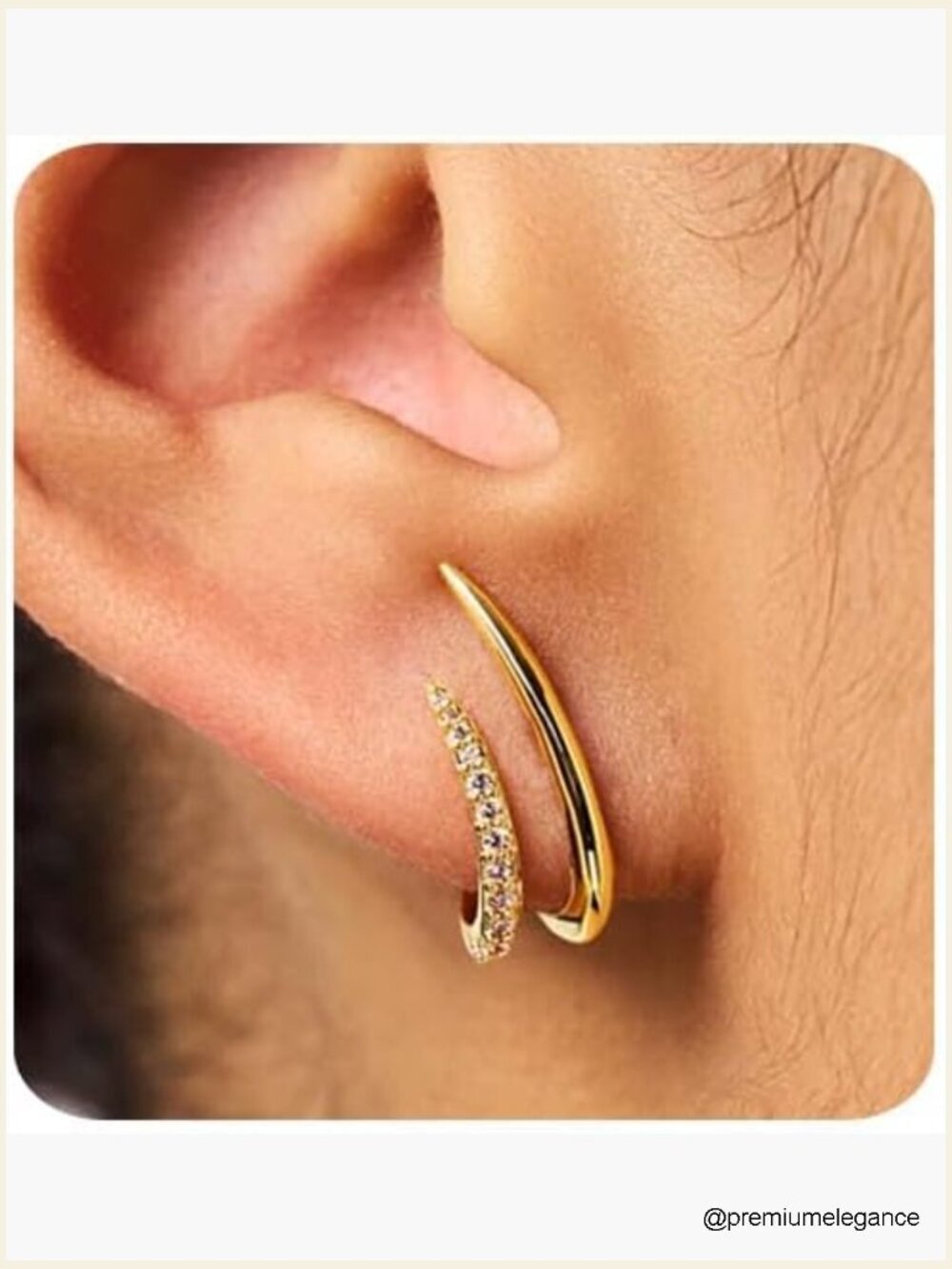 Trendy 14K Gold Plated Stud Earrings Dainty Minimalist Hypoallergenic